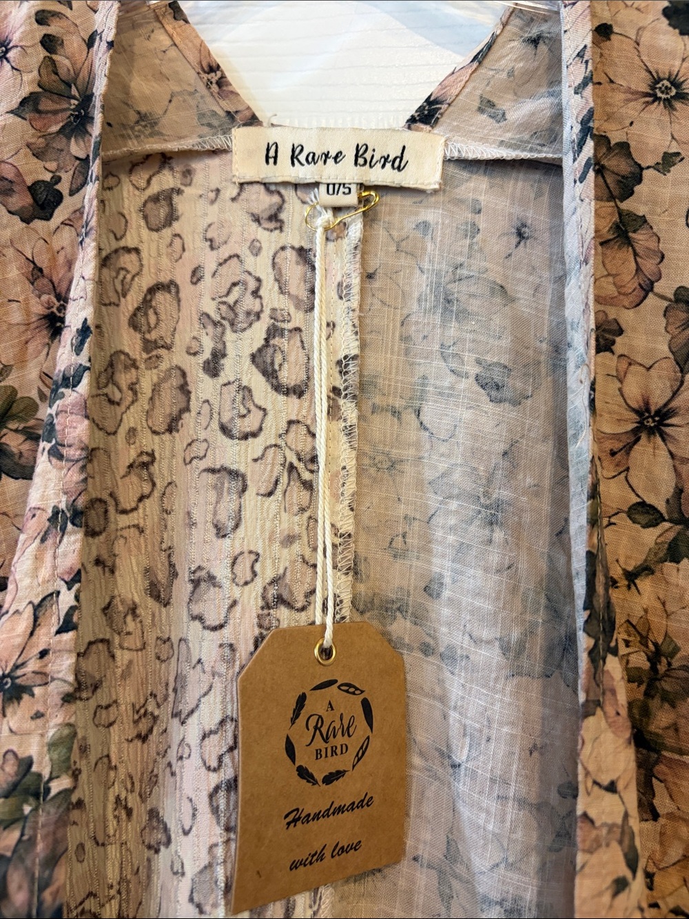 NWT Lace Love Letter Ruffles Duster Rose Pink Floral A Rare Bird - Picture 2 of 12